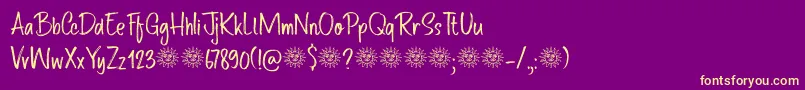 Route Du Soleil DEMO Font – Yellow Fonts on Purple Background