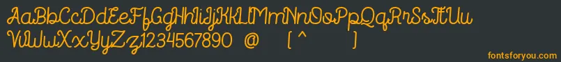 フォントRouterline Free Version – 黒い背景にオレンジの文字