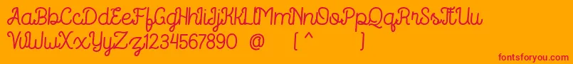 Routerline Free Version Font – Red Fonts on Orange Background