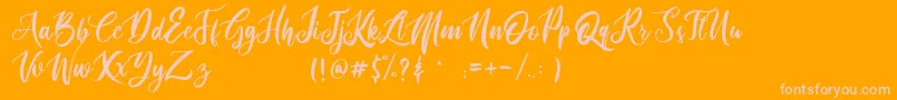 More about routher Font routher Font – Pink Fonts on Orange Background
