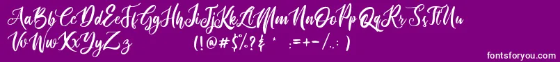 routher Font – White Fonts on Purple Background