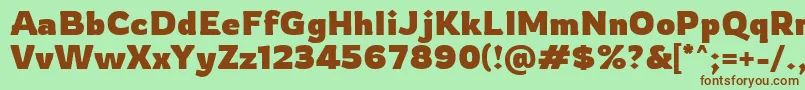 Rowdy Bold Font – Brown Fonts on Green Background