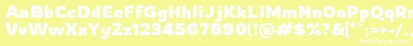 Rowdy Bold Font – White Fonts on Yellow Background