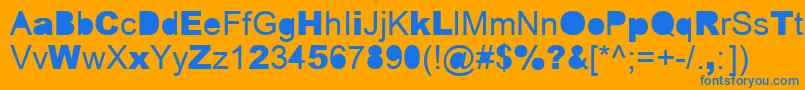 フォントError – オレンジの背景に青い文字