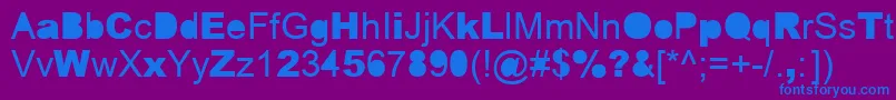 Error Font – Blue Fonts on Purple Background