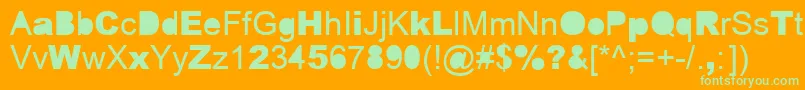 Error Font – Green Fonts on Orange Background