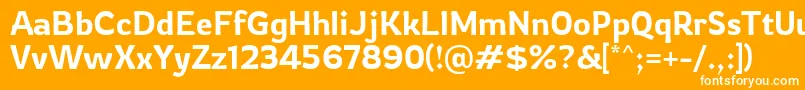 フォントRowdy Light – オレンジの背景に白い文字