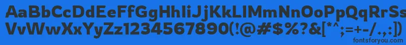 Rowdy Regular Font – Black Fonts on Blue Background
