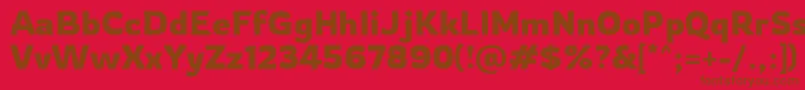 Rowdy Regular Font – Brown Fonts on Red Background