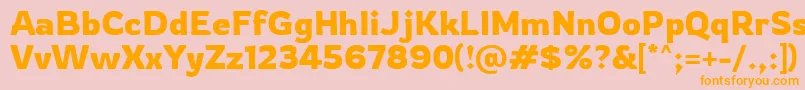 Rowdy Regular Font – Orange Fonts on Pink Background