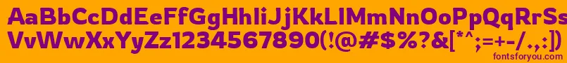 Rowdy Regular Font – Purple Fonts on Orange Background