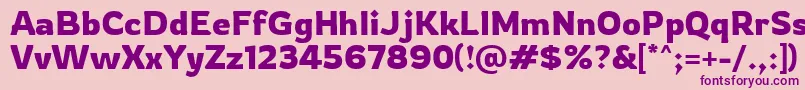 Rowdy Regular Font – Purple Fonts on Pink Background