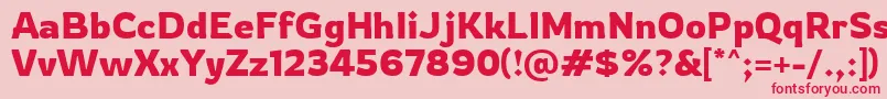 Rowdy Regular Font – Red Fonts on Pink Background