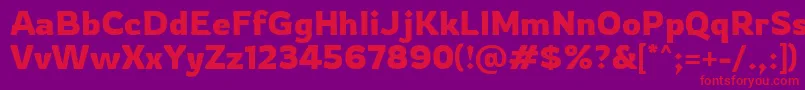 Rowdy Regular Font – Red Fonts on Purple Background