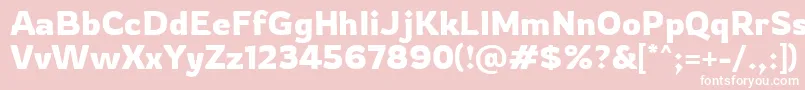 Rowdy Regular Font – White Fonts on Pink Background