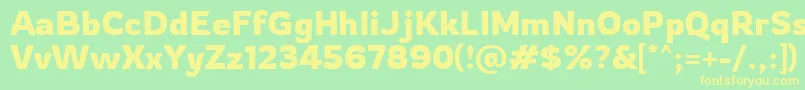 Rowdy Regular Font – Yellow Fonts on Green Background