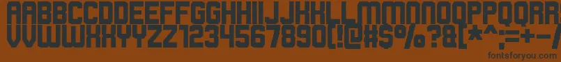 rowdy space pirates Font – Black Fonts on Brown Background