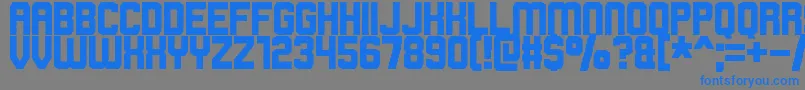 rowdy space pirates Font – Blue Fonts on Gray Background