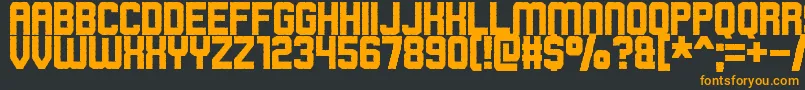 rowdy space pirates Font – Orange Fonts on Black Background