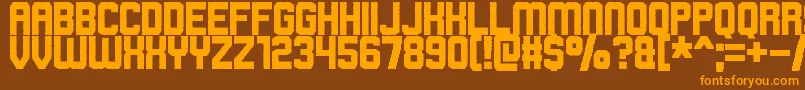 rowdy space pirates Font – Orange Fonts on Brown Background