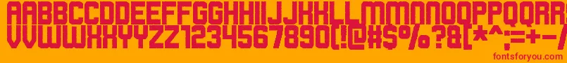 rowdy space pirates Font – Red Fonts on Orange Background