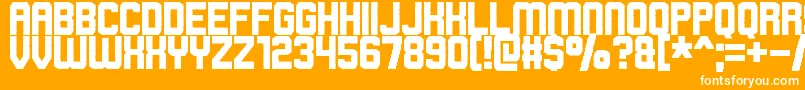 rowdy space pirates Font – White Fonts on Orange Background