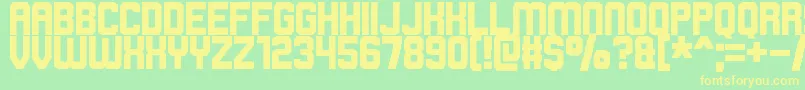 rowdy space pirates Font – Yellow Fonts on Green Background