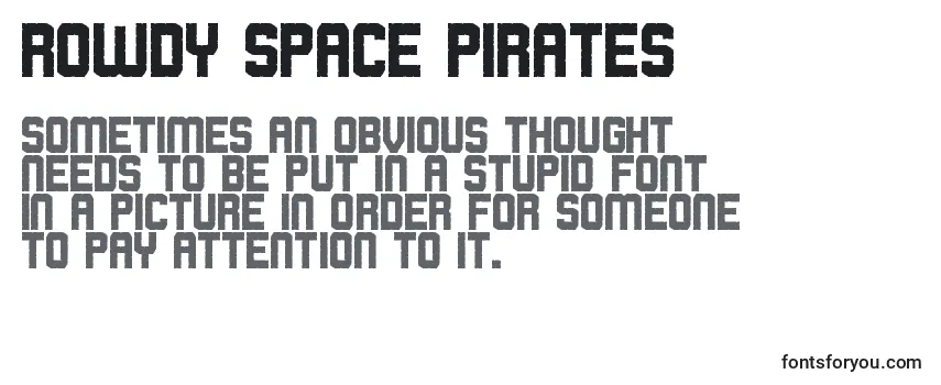 Schriftart Rowdy space pirates