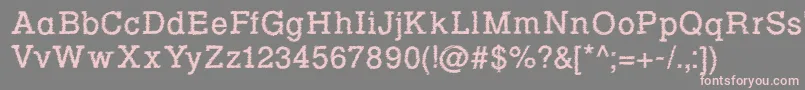 fuente Rowdy Typemachine 1   Regular – Fuentes Rosadas Sobre Fondo Gris
