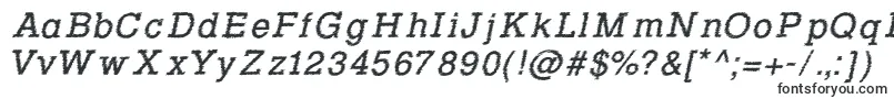 Fonte Rowdy Typemachine 2   Italic – fontes para o Microsoft Excel