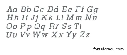 Schriftart Rowdy Typemachine 2   Italic