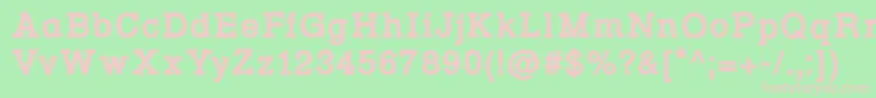 Fonte Rowdy Typemachine 3   Bold – fontes rosa em um fundo verde