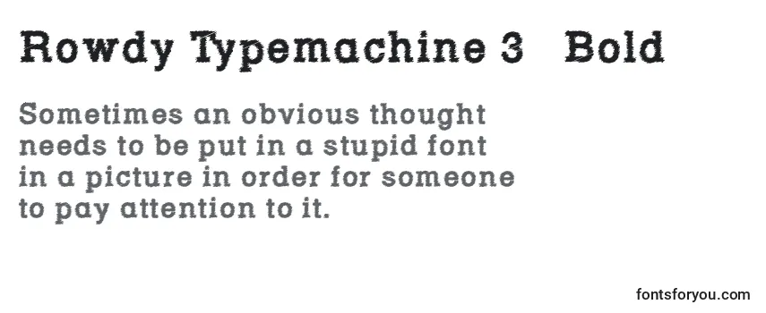 Шрифт Rowdy Typemachine 3   Bold