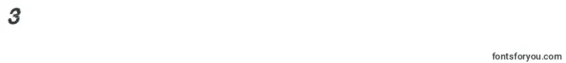 Rowdy Typemachine 4   Bold Italic-Schriftart – Schriften für die Ziffer 3
