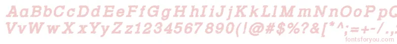 Fonte Rowdy Typemachine 4   Bold Italic – fontes cor-de-rosa