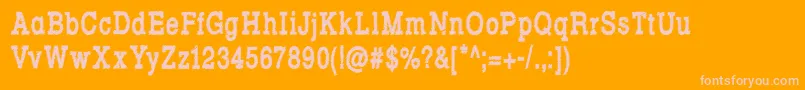 Подробнее о шрифте Rowdy Typemachine 6 Condensed Bold Шрифт Rowdy Typemachine 6 Condensed Bold – розовые шрифты на оранжевом фоне