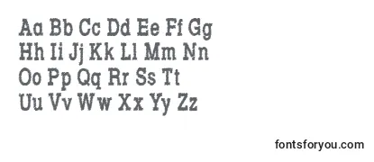 Revisão da fonte Rowdy Typemachine 6   Condensed Bold