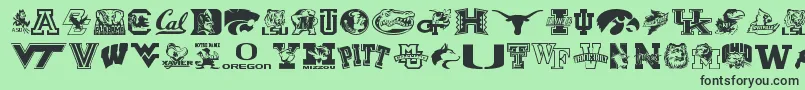 Collegecollage Font – Black Fonts on Green Background