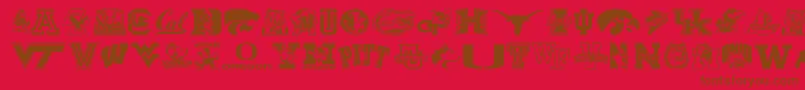 Collegecollage Font – Brown Fonts on Red Background