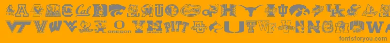 Collegecollage Font – Gray Fonts on Orange Background