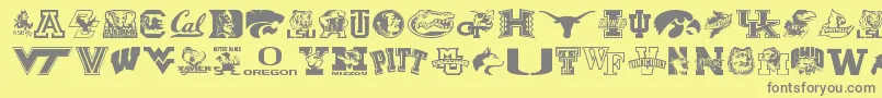 Collegecollage Font – Gray Fonts on Yellow Background