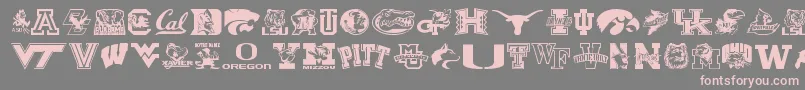 Collegecollage Font – Pink Fonts on Gray Background