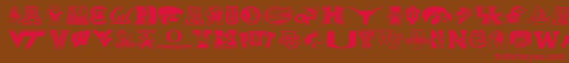 Collegecollage Font – Red Fonts on Brown Background