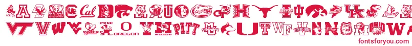 フォントCollegecollage – 赤い文字