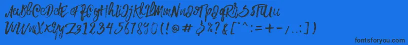 Police Rowo Typeface  – polices noires sur fond bleu