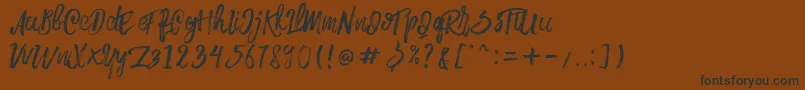 Rowo Typeface  Font – Black Fonts on Brown Background