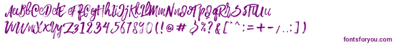 Rowo Typeface  Font – Purple Fonts on White Background