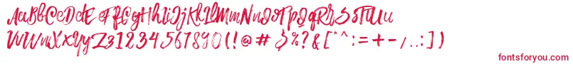 Rowo Typeface  Font – Red Fonts on White Background