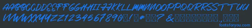 Roximura Font – Blue Fonts on Black Background