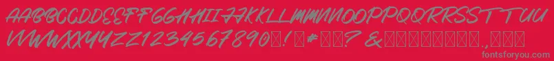 Roximura-Schriftart – Graue Schriften auf rotem Hintergrund